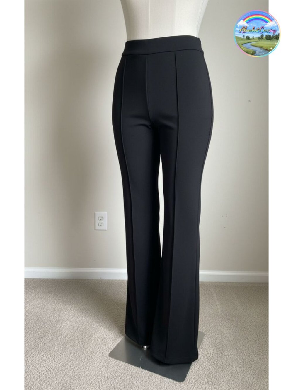 Women's Wide Leg Dress Pants High Waisted Pull On Work Slacks